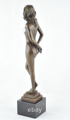 Statue Sculpture Nude Dancer Sexy Style Art Deco Style Art Nouveau Solid Bronze