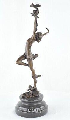 Statue Sculpture Nude Dancer Sexy Style Art Deco Style Art Nouveau Solid Bronze