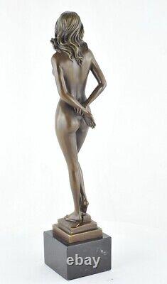 Statue Sculpture Nude Dancer Sexy Style Art Deco Style Art Nouveau Solid Bronze