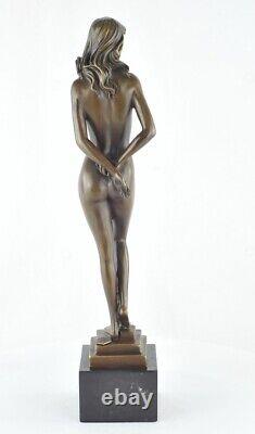 Statue Sculpture Nude Dancer Sexy Style Art Deco Style Art Nouveau Solid Bronze