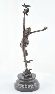 Statue Sculpture Nude Dancer Sexy Style Art Deco Style Art Nouveau Solid Bronze