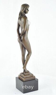 Statue Sculpture Nude Dancer Sexy Style Art Deco Style Art Nouveau Solid Bronze