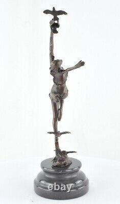 Statue Sculpture Nude Dancer Sexy Style Art Deco Style Art Nouveau Solid Bronze