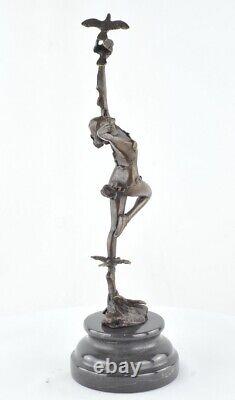 Statue Sculpture Nude Dancer Sexy Style Art Deco Style Art Nouveau Solid Bronze