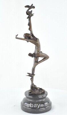 Statue Sculpture Nude Dancer Sexy Style Art Deco Style Art Nouveau Solid Bronze