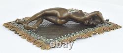Statue Sculpture Nude Nymph Sexy Style Art Deco Style Art New Solid Bronze