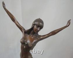 Statue Sculpture Nude Palmyra Sexy Style Art Deco Style Solid Bronze