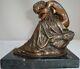 Statue Sculpture Nude Sexy Lady Art Deco Style Art Nouveau Bronze Mask