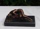 Statue Sculpture Nude Young Woman Sexy Style Art Deco Style Art Nouveau Bronze