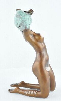 Statue Sculpture Nue Sexy Pin-up Style Art Deco Style Art New Solid Bronze