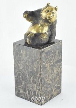 Statue Sculpture Panda Animalier Style Art Deco Style Art Nouveau Solid Bronze