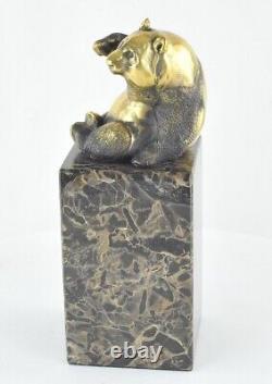 Statue Sculpture Panda Animalier Style Art Deco Style Art Nouveau Solid Bronze