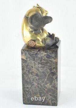 Statue Sculpture Panda Animalier Style Art Deco Style Art Nouveau Solid Bronze