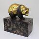 Statue Sculpture Panda In Animalier Style Art Deco And Art Nouveau Solid Bronze