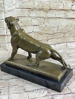 Statue Sculpture Panther Faun Art Deco Style Art Nouveau Style Bronze Figurine