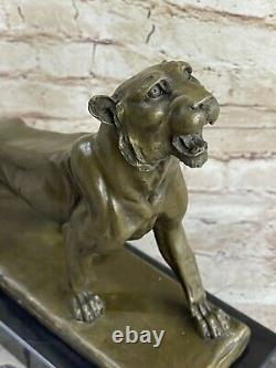 Statue Sculpture Panther Faun Art Deco Style Art Nouveau Style Bronze Figurine