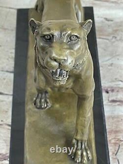 Statue Sculpture Panther Faun Art Deco Style Art Nouveau Style Bronze Figurine