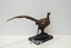 Statue Sculpture Pheasant Bird Animal Hunting Style Art Deco Style Art Nouveau