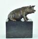 Statue Sculpture Pig Animal Style Art Deco Art Nouveau Solid Bronze