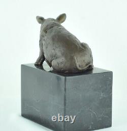 Statue Sculpture Pig Animal Style Art Deco Art Nouveau Solid Bronze