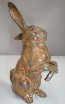 Statue Sculpture Rabbit Hare Animal Hunting Art Deco Art Nouveau Style