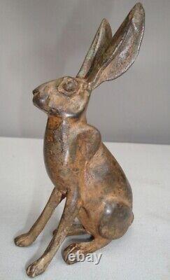 Statue Sculpture Rabbit Hare Animal Hunting Art Deco Art Nouveau Style