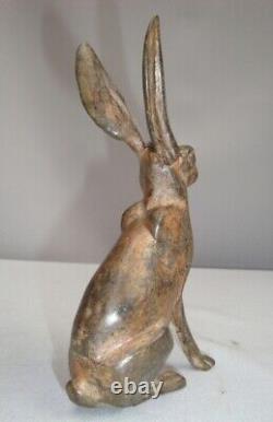 Statue Sculpture Rabbit Hare Animal Hunting Art Deco Art Nouveau Style