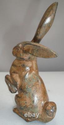 Statue Sculpture Rabbit Hare Animal Hunting Art Deco Style Art Nouveau