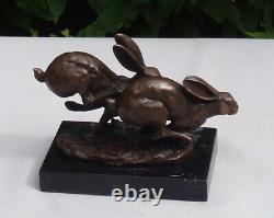 Statue Sculpture Rabbit Hare Wildlife Animal Hunting Style Art Deco Style Art Nouveau