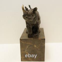 Statue Sculpture Rhinoceros Animal Style Art Deco Style Art Nouveau Bronze Ma