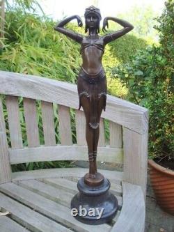 Statue Sculpture Scarab Dancing Nude Sexy Style Art Deco Art Nouveau