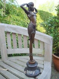 Statue Sculpture Scorabe Dancer Nue Sexy Style Art Deco Style Art Nouveau Bro