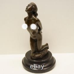 Statue Sculpture Sexy Dancer Pin-up Style Art Deco Style Art Nouveau Bronze