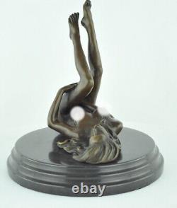 Statue Sculpture Sexy Dancer Pin-up Style Art Deco Style Art Nouveau Bronze