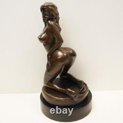 Statue Sculpture Sexy Pin-up Style Art Deco Art Nouveau Bronze