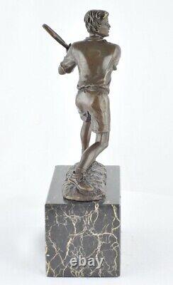 Statue Sculpture Tennis Style Art Deco Style Art Nouveau Massive Bronze Sign