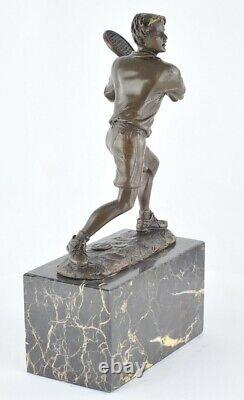 Statue Sculpture Tennis Style Art Deco Style Art Nouveau Massive Bronze Sign