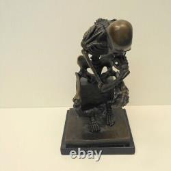 Statue Sculpture The Thinker Large Skeleton Art Deco Style Art Nouveau Style Bro