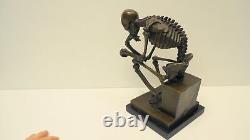 Statue Sculpture The Thinker Large Skeleton Art Deco Style Art Nouveau Style Bro