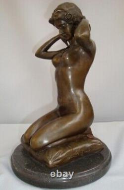 Statue Sculpture Young Woman Nude Sexy Style Art Deco Art Nouveau