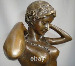 Statue Sculpture Young Woman Nude Sexy Style Art Deco Art Nouveau