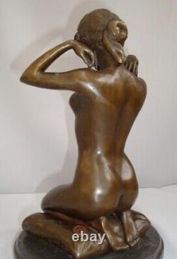 Statue Sculpture Young Woman Nude Sexy Style Art Deco Art Nouveau