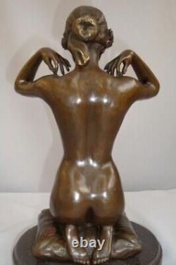 Statue Sculpture Young Woman Nude Sexy Style Art Deco Art Nouveau