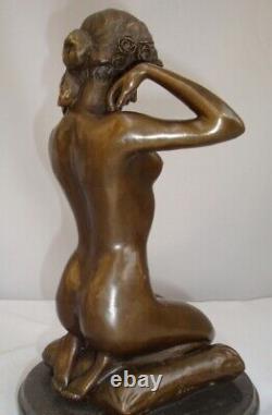 Statue Sculpture Young Woman Nude Sexy Style Art Deco Art Nouveau