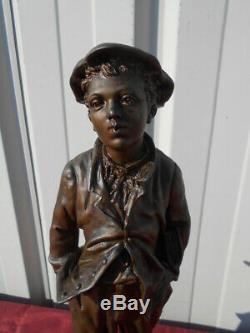 Statue Young Man Style Gavroche Period Beginning In 1900 Regulated