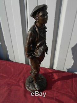 Statue Young Man Style Gavroche Period Beginning In 1900 Regulated
