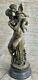 Style Art New Nude Woman With Baby Angel Font Bronze Sculpture Home Decoration