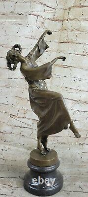 Style Art New Signed Bronze Gypsy Dancer Statue Figure Sculpture From