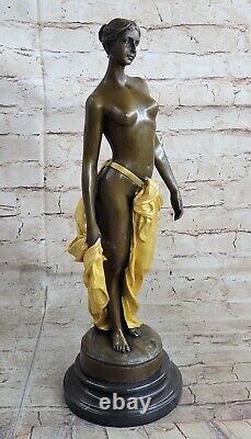 Style Art New Watch Statue Woman Mermaid Chair Bronze Venus Sculpture Gold