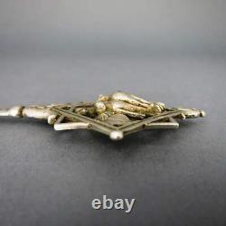 Style Old Art New Silver Meat Brochette J. L. Herrmann Vienna Caille